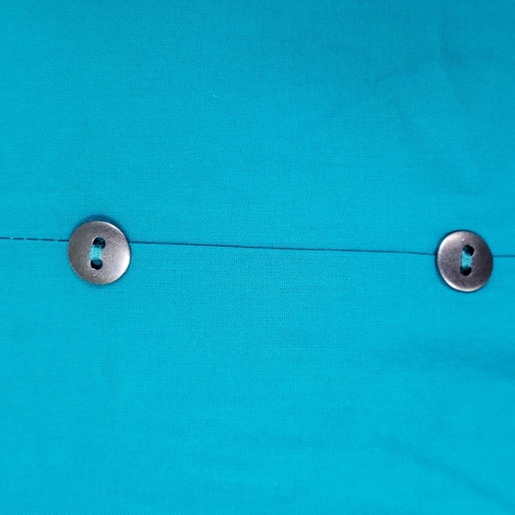 Cruel Denim Teal Cut Out Back Sleeveless Top Teal Button Tank Top - Picture 7 of 13